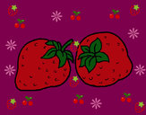 Dibujo fresas pintado por Monzee