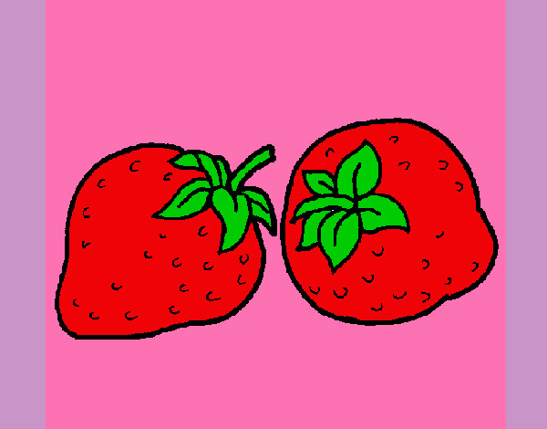 Dibujo fresas pintado por Selena123