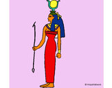 Dibujo Hathor pintado por Amandu