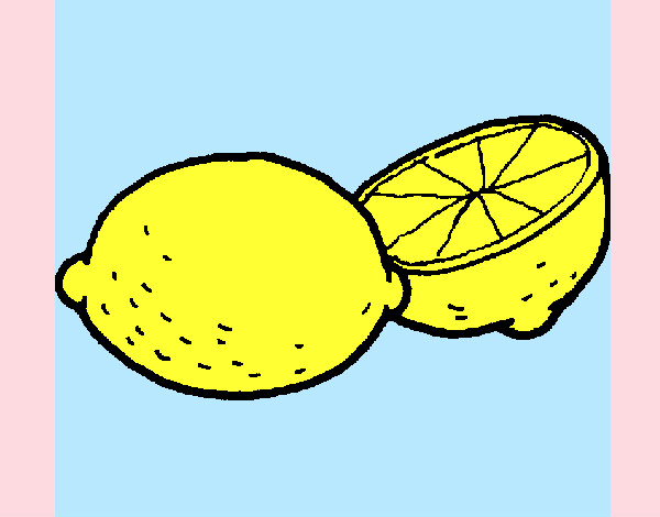 Dibujo limón pintado por Selena123