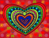 Dibujo Mandala corazón pintado por CrisGuay