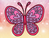 Dibujo Mandala mariposa pintado por Blancadd