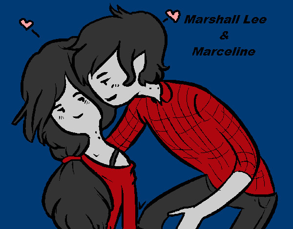 Dibujo Marshall Lee y Marceline pintado por antonita55