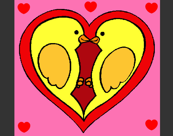 Dibujo Pajaritos enamorados pintado por Samantitha