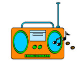 Dibujo Radio cassette 2 pintado por YOMAIRA 