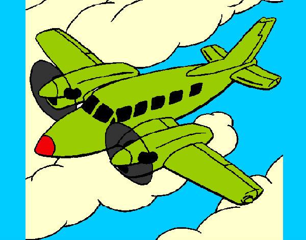 Dibujo Avioneta 1 pintado por martu100