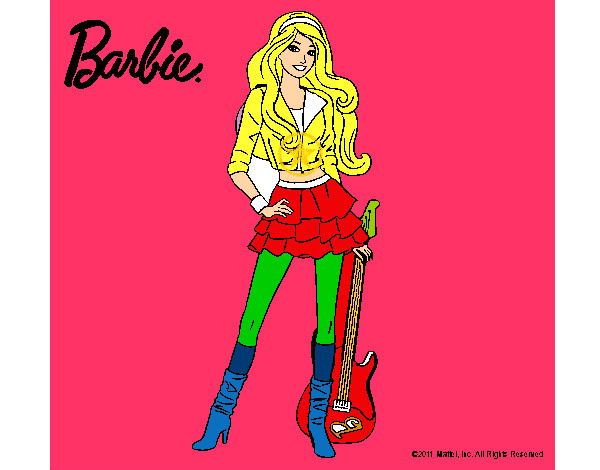 Dibujo Barbie rockera pintado por alanvega