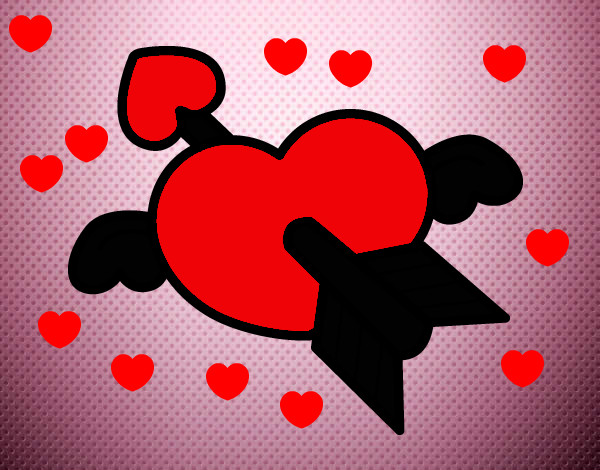 Dibujo Corazón de San Valentín pintado por GAVIRIA
