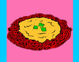 Dibujo Espaguetis con queso pintado por kiliantra