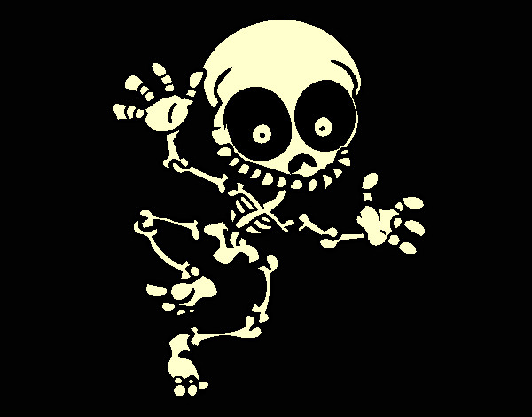 Dibujo de Esqueleto contento 2 pintado por Laiatiana en Dibujos ...