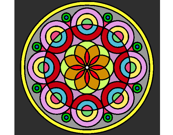 Dibujo Mandala 35 pintado por Ada03