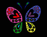Dibujo Mandala mariposa pintado por Laiatiana