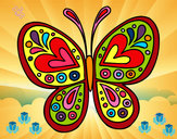 Dibujo Mandala mariposa pintado por VALERIA222