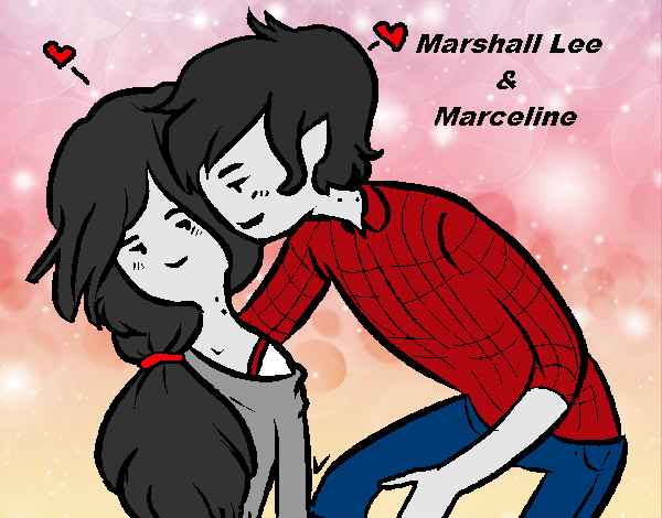 Dibujo Marshall Lee y Marceline pintado por chaavaa18