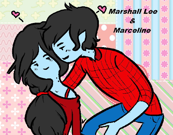 Dibujo Marshall Lee y Marceline pintado por yesmiau