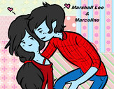 Dibujo Marshall Lee y Marceline pintado por yesmiau