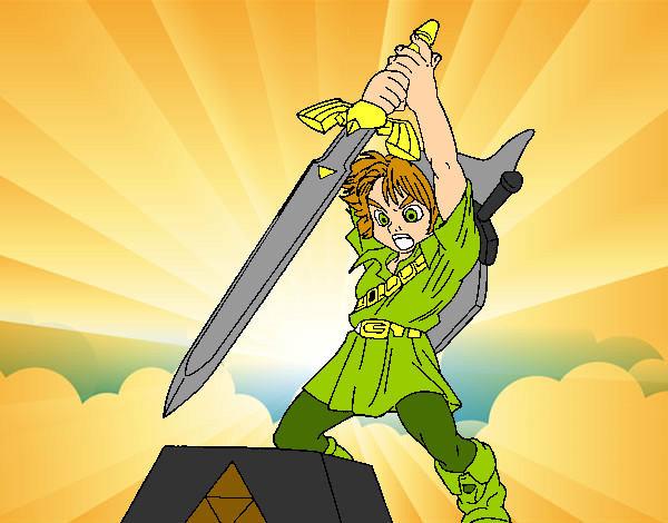 Dibujo Zelda pintado por destructo