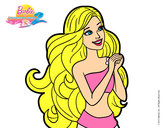 Dibujo Barbie contenta pintado por sandra8210