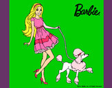 Dibujo Barbie paseando a su mascota pintado por Vaneeli