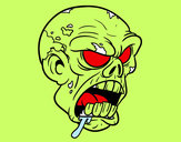 Dibujo Cabeza de zombi pintado por alejandro3