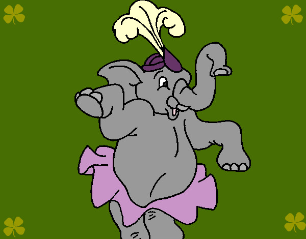 Dibujo Elefante bailando pintado por Marina10