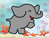 Dibujo Elefante bailarín pintado por gabiagus