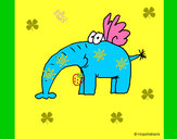 Dibujo Elefante con alas pintado por alejandro3