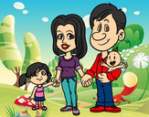 Dibujo Familia feliz pintado por sandra8210