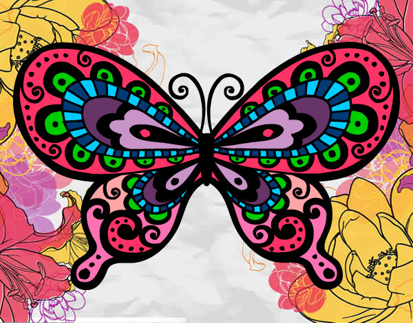 Dibujo Mariposa bonita pintado por rasras