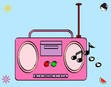 Dibujo Radio cassette 2 pintado por clau5-1-4