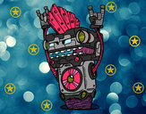 Dibujo Robot Rock and roll pintado por Veri Veri