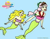 Dibujo Sirenas nadando pintado por Samanta123