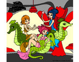 Dibujo Sirenas y caballitos de mar pintado por Veri Veri
