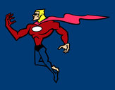 Dibujo Superhéroe poderoso pintado por Vaneeli