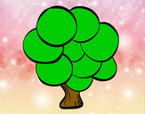 Dibujo Árbol con hojas redondas pintado por michelita2