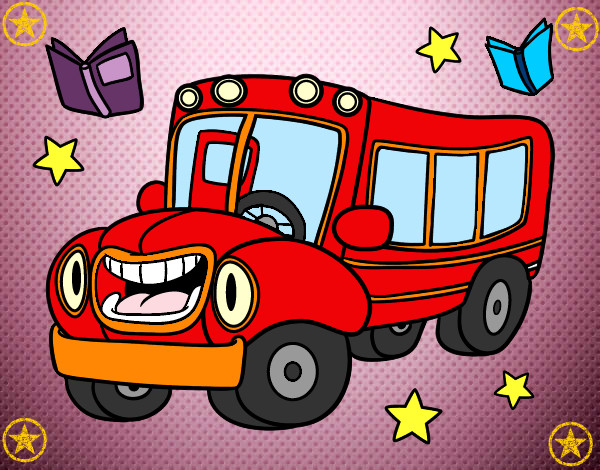 Dibujo Autobús animado pintado por Marina10