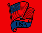 Dibujo Bandera de los Estados Unidos pintado por niko457