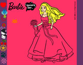 Dibujo Barbie vestida de novia pintado por hernande