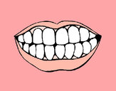 Dibujo Boca y dientes pintado por jfrkffkkf