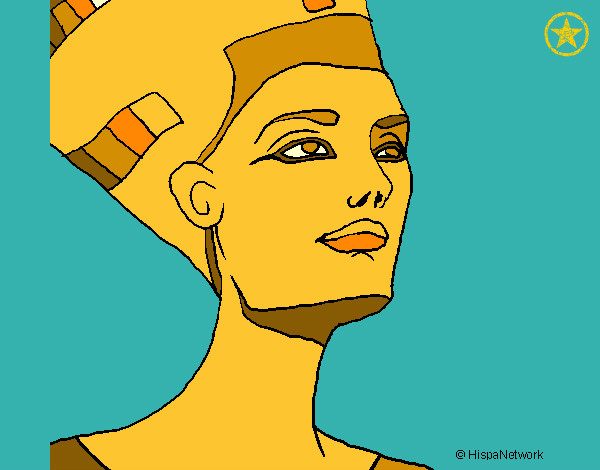 Dibujo Busto de Nefertiti pintado por Veri Veri