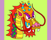 Dibujo Cabeza de dragón 1 pintado por Vaneeli