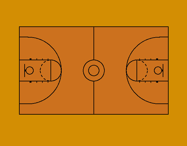 Canchas de basquetbol dibujos - Imagui