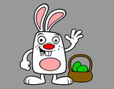 Dibujo Conejo con cesta pintado por Renula