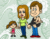 Dibujo Familia feliz pintado por Delfi2012