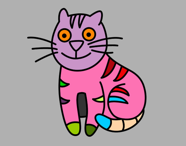 Dibujo Gato simpático pintado por VALEON