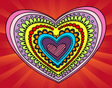 Dibujo Mandala corazón pintado por guaycris4