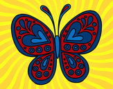 Dibujo Mandala mariposa pintado por Delfi2012