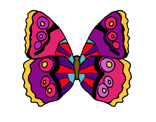 Dibujo Mariposa 1a pintado por juanAristi