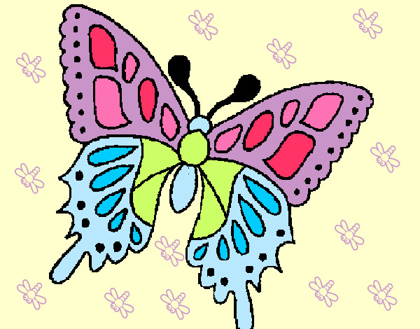 Dibujo Mariposa 2a pintado por LAURAYANTO