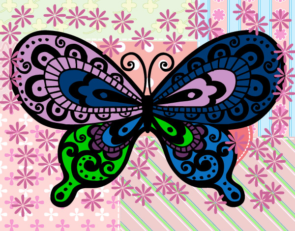 Dibujo Mariposa bonita pintado por meisa